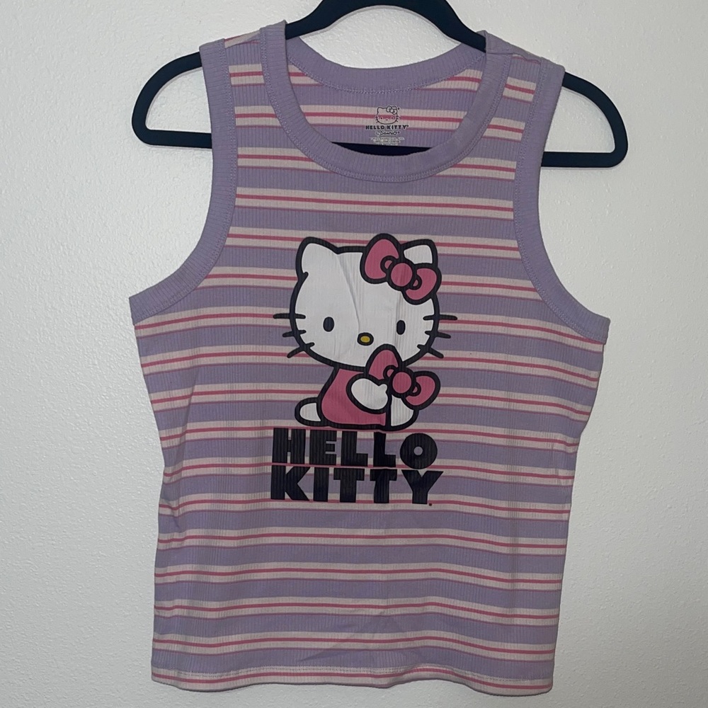 Hello Kitty Striped woman’s Tank Top - Pink and Purple